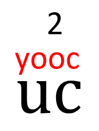 Number 2 is one name sound (yoo) plus one speech sound (/k/), making yooc.